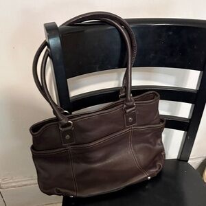 Tignanello Dark Brown Shoulder Bag